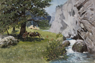 Rest under Rocks, c1876. Creator: Stanislaw Witkiewicz.