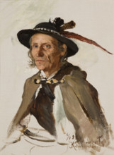 Portrait of Sabala, 1885. Creator: Kazimierz Pochwalski.