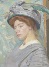 Portrait of Janina Stanislawska, 1908. Creator: Wojciech Weiss.