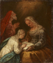 St Anne Teaching the Virgin to Read, 17th century. Creator: Unknown.