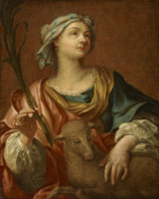 Saint Agnes with the Lamb-Copy, 18th century. Creator: Unknown.