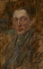 Study of a Male Figure-two-sided painting, c1925. Creator: Olga Boznanska.