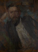 Male Portrait-two-sided painting, c1905. Creator: Olga Boznanska.