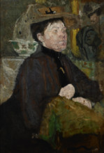 Portrait of Mrs Getter-two-sided painting, c1900. Creator: Olga Boznanska.