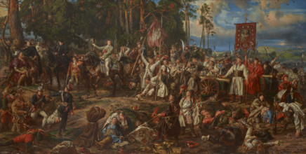 Kosciuszko at Raclawice, 1888. Creator: Jan Matejko.
