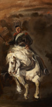 Artillerist on Horseback, between 1834-1835. Creator: Piotr Michalowski.