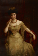 Portrait of Augusta Victoria of Schleswig-Holstein (1858-1921), Wife of Wilhelm II..., 1898. Creator: Felix Ehrlich.