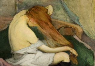 Woman Combing Her Hair, 1897. Creator: Wladyslaw Slewinski.