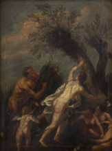 Diana and Her Nymphs Surprised by Satyr, 17th-18th centuries. Creator: Unknown.