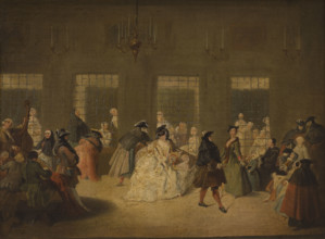 Theme from the Venetian Carnival-In the Parlatory of the Monastery, between 1780-1820. Creator: Unknown.