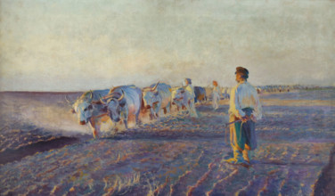 Plowing in the Ukraine, 1892. Creator: Leon Wyczolkowski.