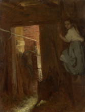 Interior of a Cottage, 1870. Creator: Aleksander Kotsis.