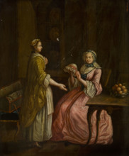 Sale of a Bonnet, 18th century. Creator: Unknown.