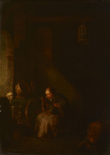 Old Woman in the Interior (Old Woman Eating Porridge)-Copy, 19th century. Creator: Unknown.