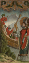 Scene from the Legend of St Nicholas-the Saint Saving the Shipwrecked...1st half of 16th cent. Creator: Unknown.