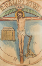 Paper for the Polychrome of St. Mary's Church - Archers' Emblem, 1889. Creator: Jan Matejko.