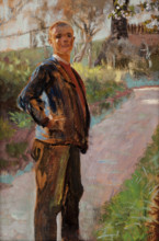 Landscape with the Artist's Son on a Path, between 1913-1917. Creator: Jacek Malczewski.