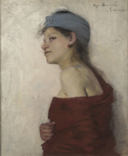 Portrait of a Woman-Gypsy Woman, 1888. Creator: Olga Boznanska.