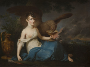 Portrait of Teofila Radziwill as Hebe, 1802-1806. Creator: Jozef Peszka.