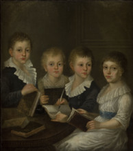 Portrait of Children of Kunegunda and Albert Ignacy Siedliski from Trzcianiec: Leon, Rozalia...1798. Creator: Unknown.