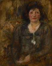 Portrait of a Lady with a Necklace, between 1914-1916. Creator: Olga Boznanska.