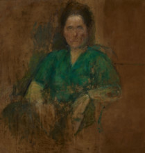 Sketch of a Female Figure, c1930. Creator: Olga Boznanska.