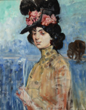 Portrait of Zofia Atteslander, 1908. Creator: Jacek Malczewski.