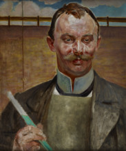 Portrait of Alfred Stepek, 1901. Creator: Jacek Malczewski.