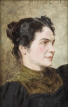 Portrait of a Smiling Lady, 1885. Creator: Kazimierz Pochwalski.