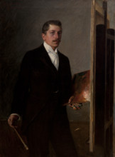 Self-Portrait with a Palette, c1896 . Creator: Stanislaw Janowski.