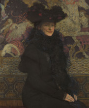 Portrait of Wife with Pegasus in the Background, 1913. Creator: Jozef Mehoffer.