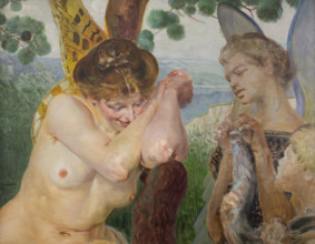 Tobias with a Harpy, 1909. Creator: Jacek Malczewski.