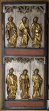 Saint Apostles, Christ-Man of Sorrows. Left Wing of the Altar Retable from Stary Zywiec, c1400. Creator: Unknown.