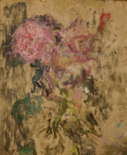 Flowers / Landscape Motif-two-sided painting, after 1930. Creator: Olga Boznanska.