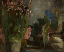Flowers on a Terrace, 1903. Creator: Olga Boznanska.