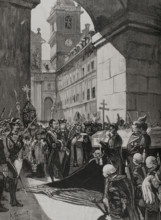 Funeral of Queen Mercedes, María de las Mercedes of Orleans (1860-1878), June 28, 1878.  Creator: Bernardo Rico.