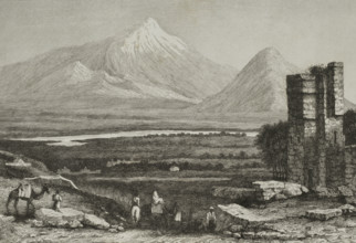Mount Ararat with its perpetual snow, Armenia, 1838. Creator: Augustin François Lemaitre.