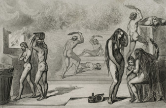 Russian baths, 1839. Creator: Augustin François Lemaitre.