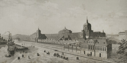 Palace of Oranienbaum (Lomonosov), Imperial Palace near St. Petersburg, Russia, 1839. Creator: Augustin François Lemaitre.