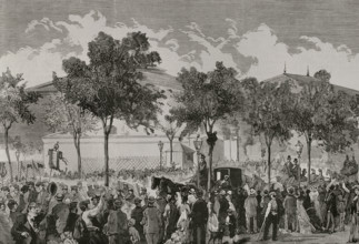 Ten Year's War: return of Catalan volunteers, Barcelona, Catalonia, 1878.  Creator: Bernardo Rico.
