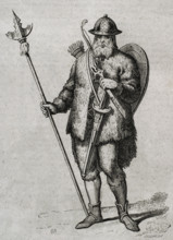 Soldier of the early Goths, 1852. Creator: Coderch.