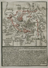 Seven Years War (1756-1763): Third Silesian War - map of the Battle of Freiberg (29 October 1762). Creator: Jean de Beaurain.