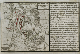 Seven Years War (1756-1763): Map of the Combat of Görlitz (September 7, 1757), 1765. Creator: Jean de Beaurain.