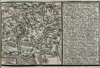 Seven Years War (1756-1763): Map of the Battle of Hochkirch (14th October 1758), 1765. Creator: Jean de Beaurain.