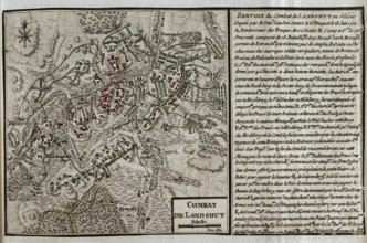 Map of the Battle of Landeshut (June 23, 1760), Seven Years War (1756-1763), 1765. Creator: Jean de Beaurain.