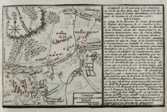 Seven Years War (1756-1763): Map of the Battle of Klostercamp (October 16, 1760), 1765. Creator: Jean de Beaurain.