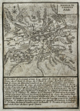 Seven Years War (1756-1763): Third Silesian War - map of the Battle of Liegnitz (August 15, 1760). Creator: Jean de Beaurain.
