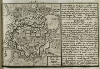 Map of Lippstadt (Germany), 1757-1758 (1765). Creator: Jean de Beaurain.