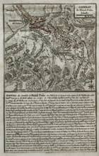 Seven Years War (1756-1763): Map of Mittel Peile, Battle of Reichenbach (August 16, 1762), 1765. Creator: Jean de Beaurain.