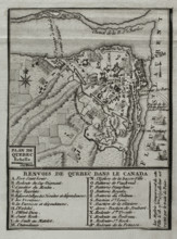 Seven Years War (1756-1763): Map of Quebec, Canada, 1759 (1765).  Creator: Jean de Beaurain.